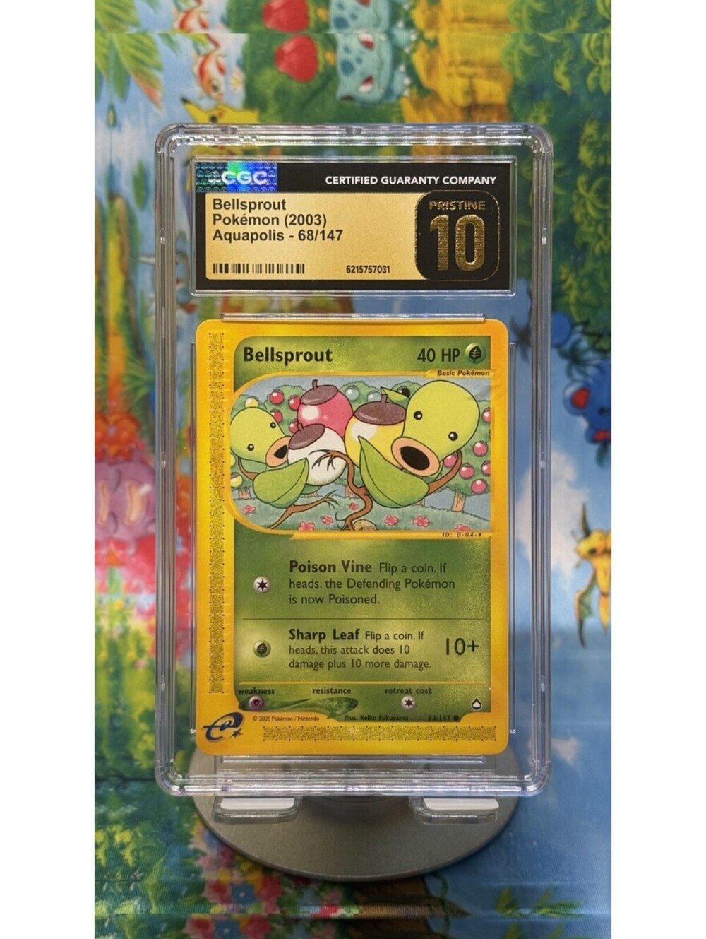 Bellsprout Aquapolis 68/147 2003 English POP8! CGC 10 Pristine
